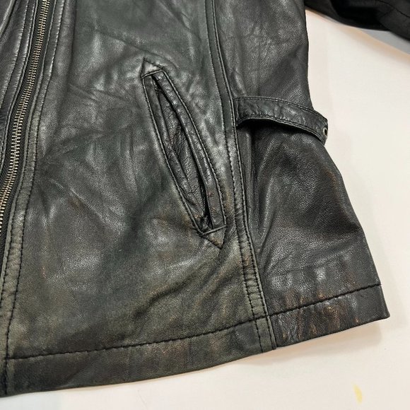 Bod & Christensen Vintage Leather Moto Jacket - Picture 10 of 14